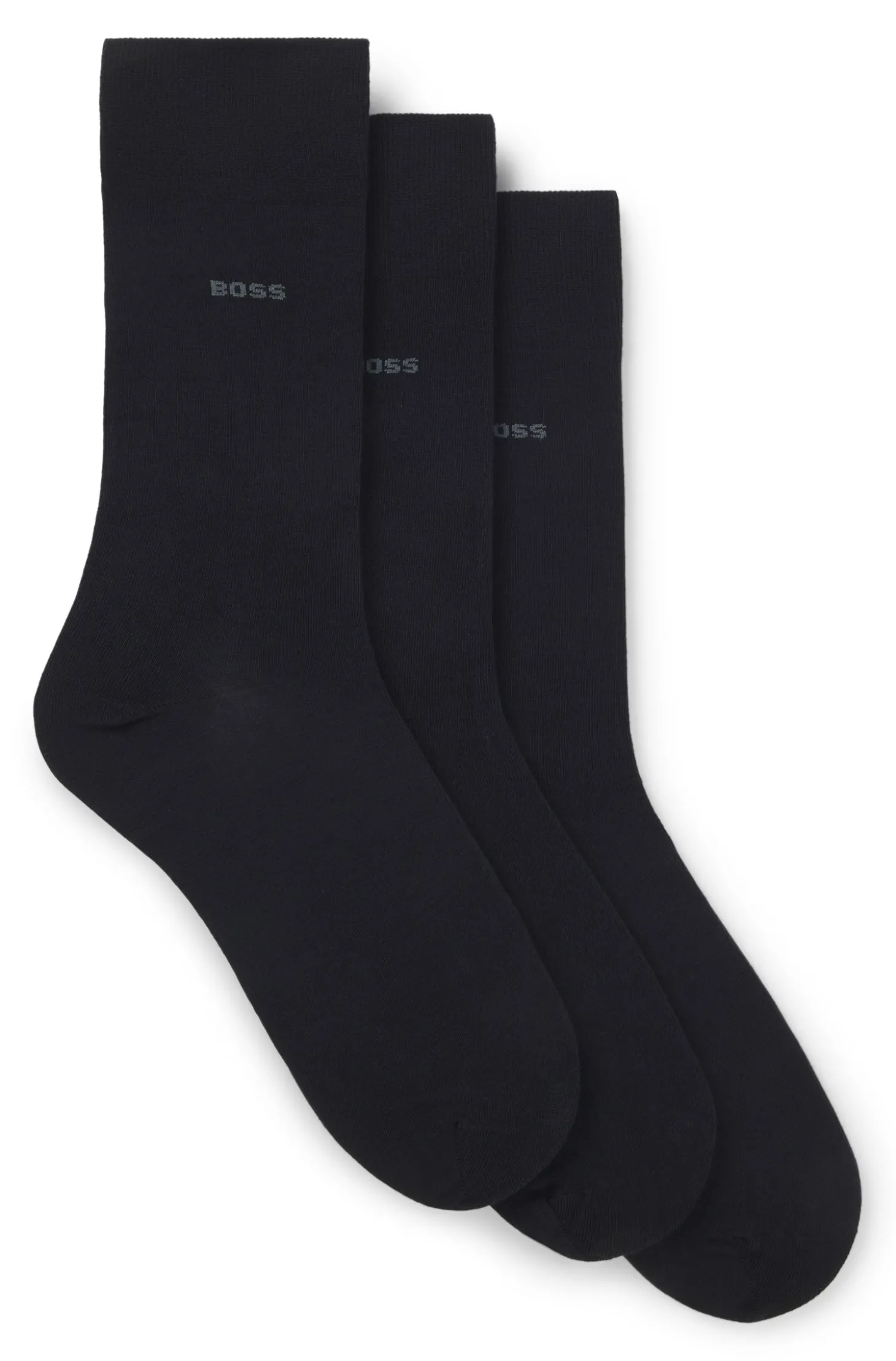 Dreierpack mittelhohe Socken aus Stretch-Gewebe