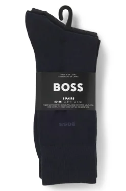 Dreierpack mittelhohe Socken aus Stretch-Gewebe