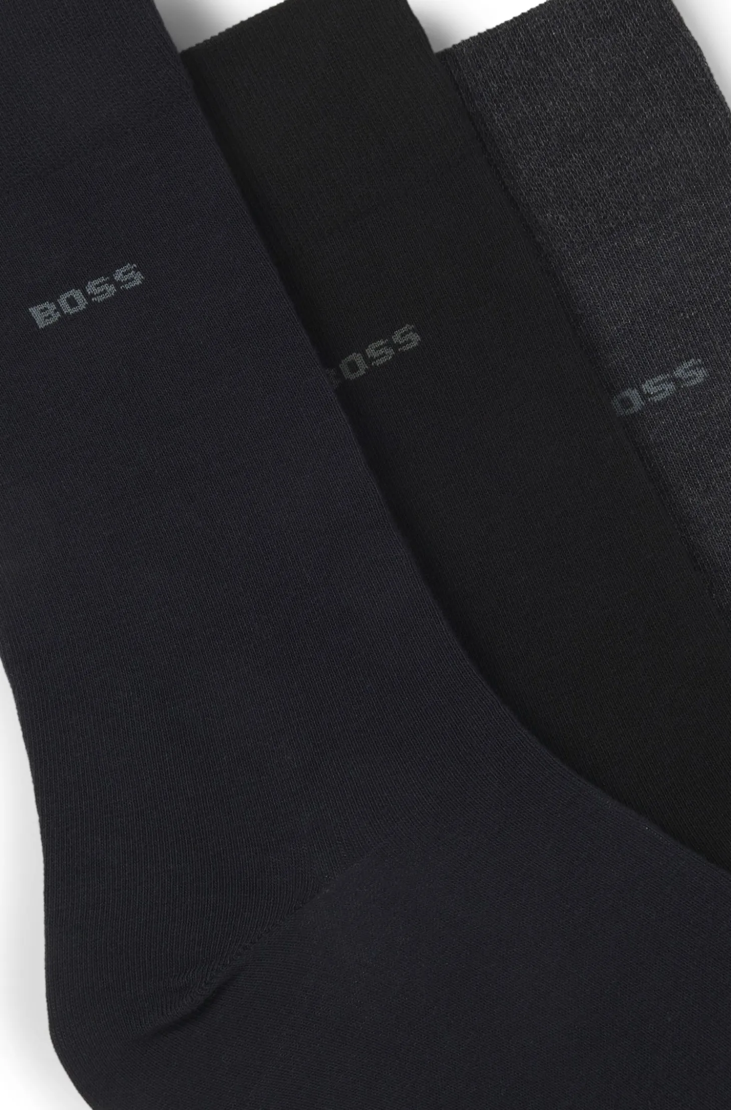Dreierpack mittelhohe Socken aus Stretch-Gewebe