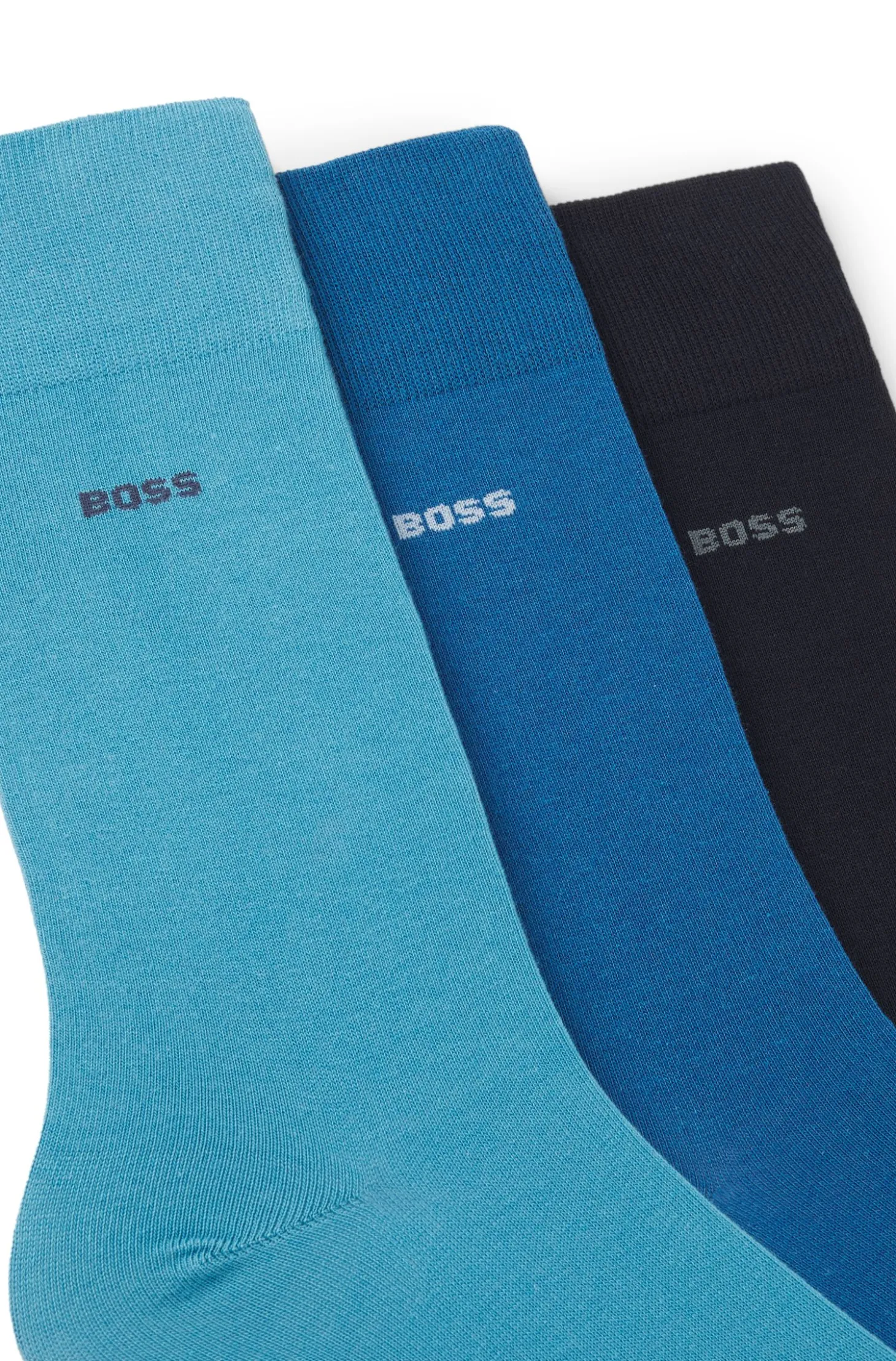 Dreierpack mittelhohe Socken aus Stretch-Gewebe
