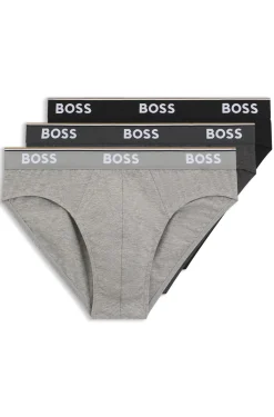 Dreierpack Slips aus Stretch-Baumwolle mit Logo am Bund