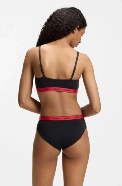Dreierpack Slips aus Stretch-Baumwolle mit Logo-Bund