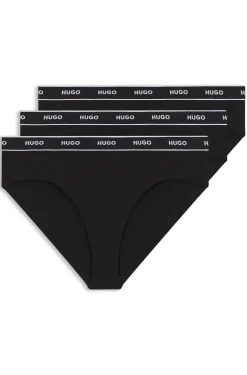 Dreierpack Slips aus Stretch-Baumwolle mit Logo-Bund