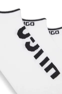 Dreierpack Sneakers-Socken mit Logos