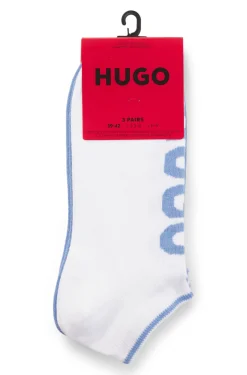 Dreierpack Sneakers-Socken mit Logos