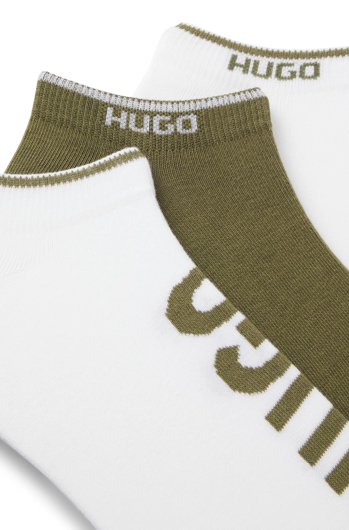 Dreierpack Sneakers-Socken mit Logos