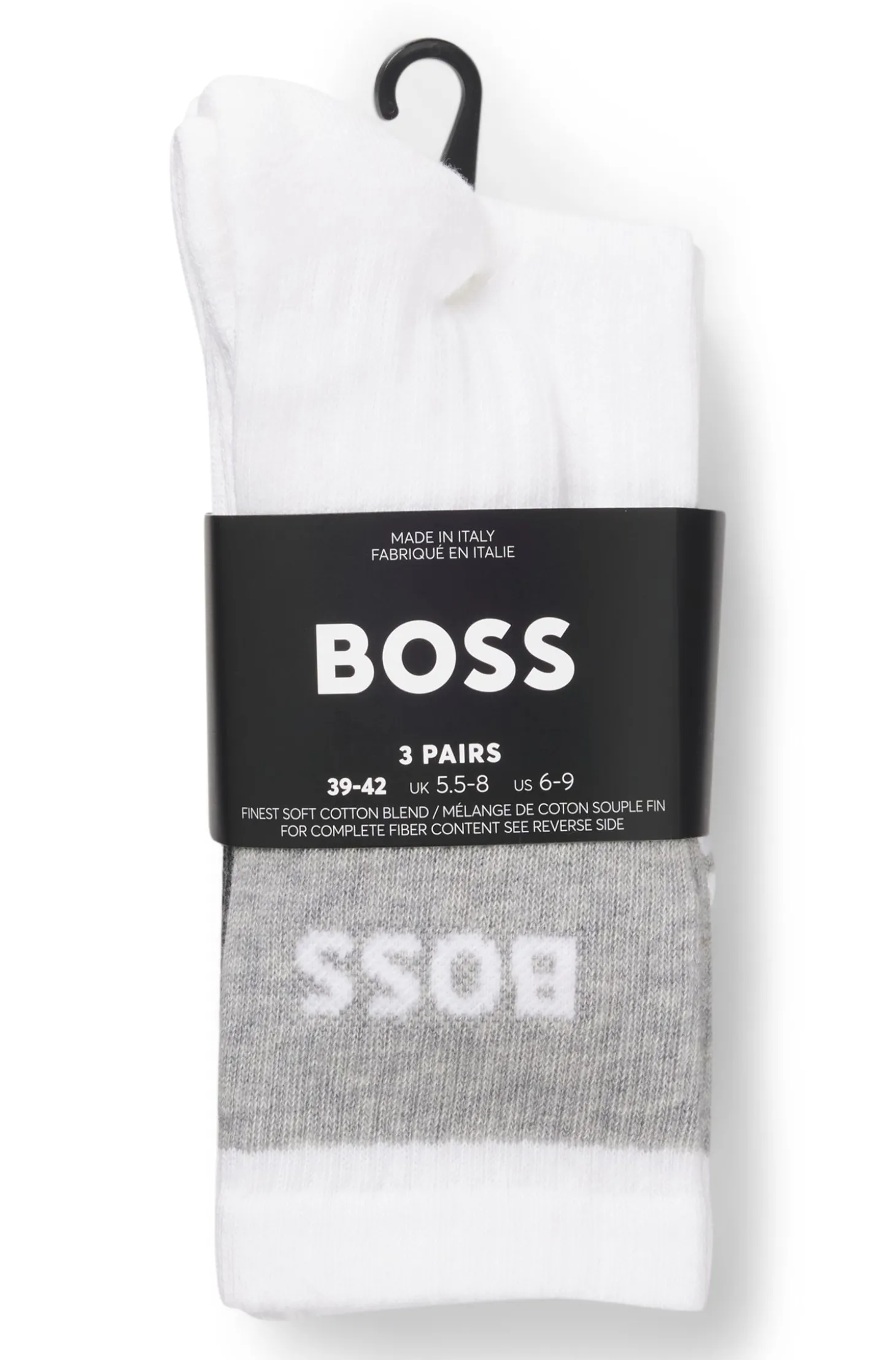Dreierpack Socken aus Baumwollmischung in kurzer Länge
