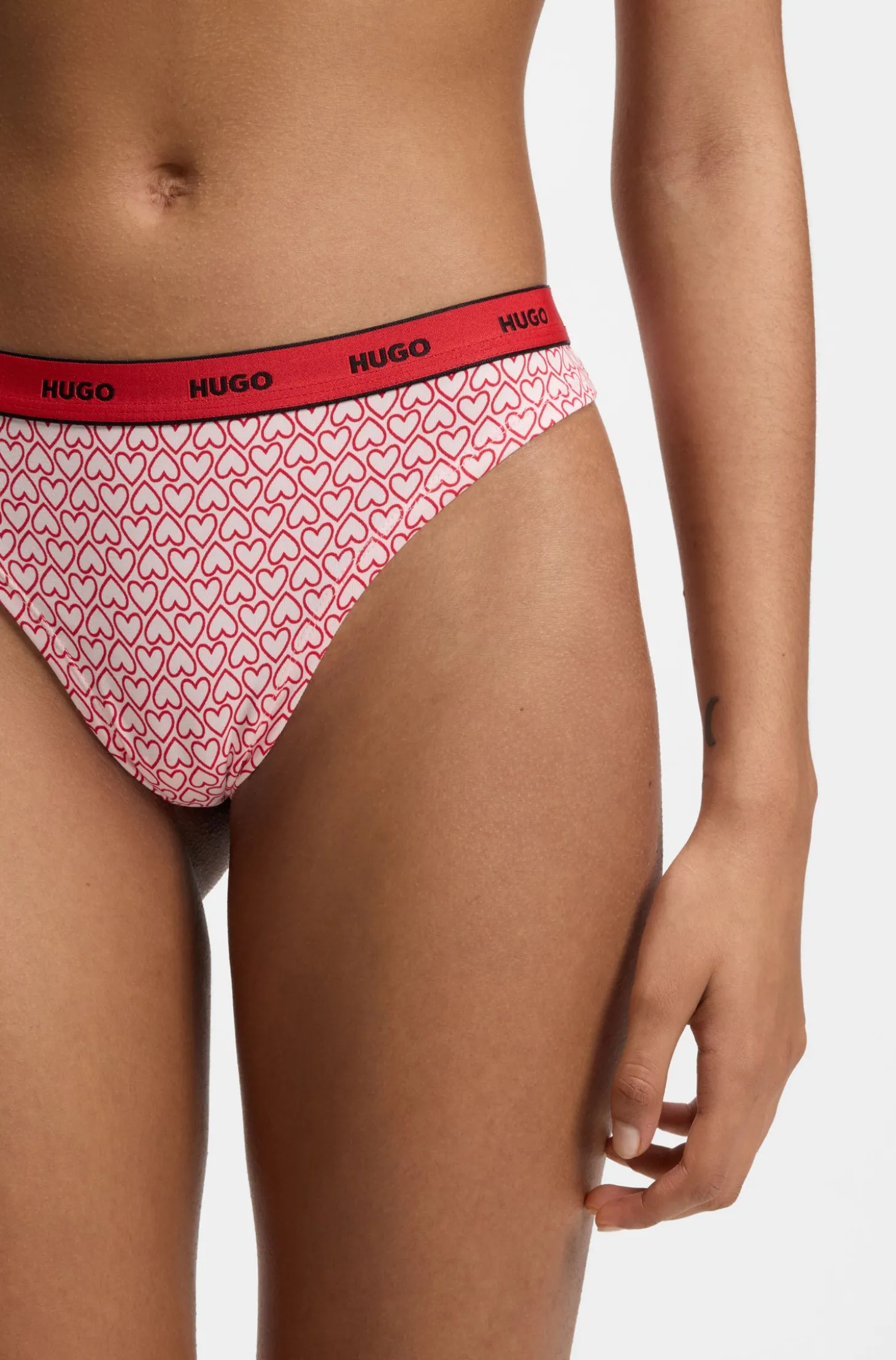 Dreierpack Strings aus Stretch-Baumwolle mit Logo-Details