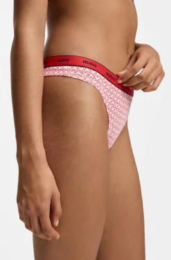 Dreierpack Strings aus Stretch-Baumwolle mit Logo-Details