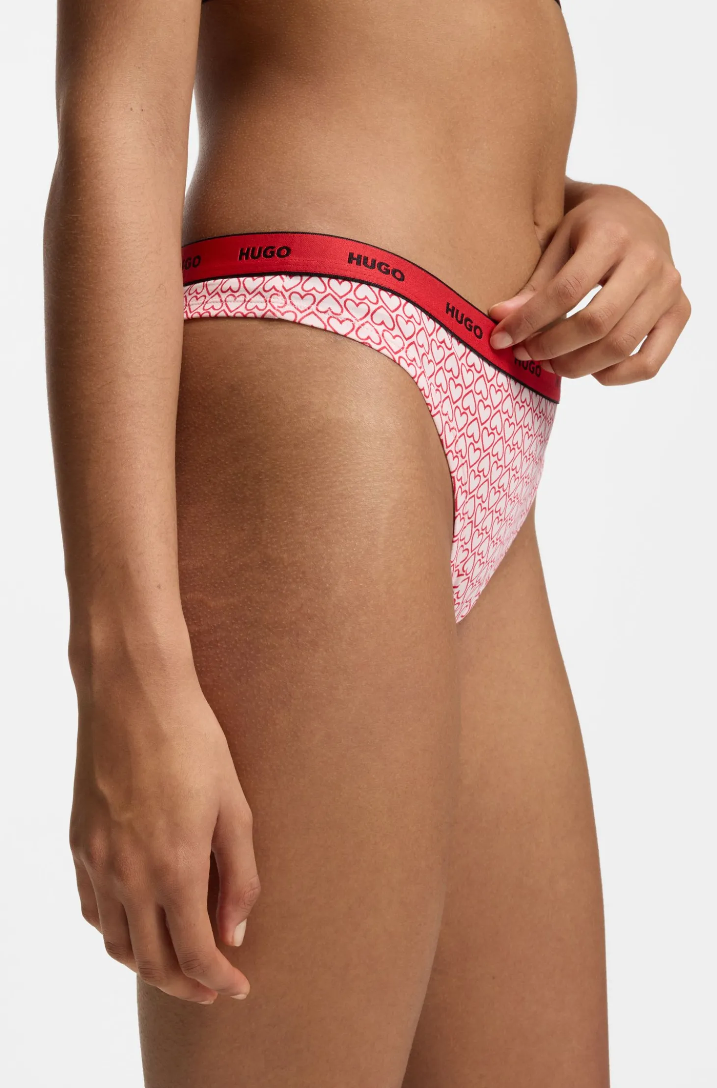 Dreierpack Strings aus Stretch-Baumwolle mit Logo-Details
