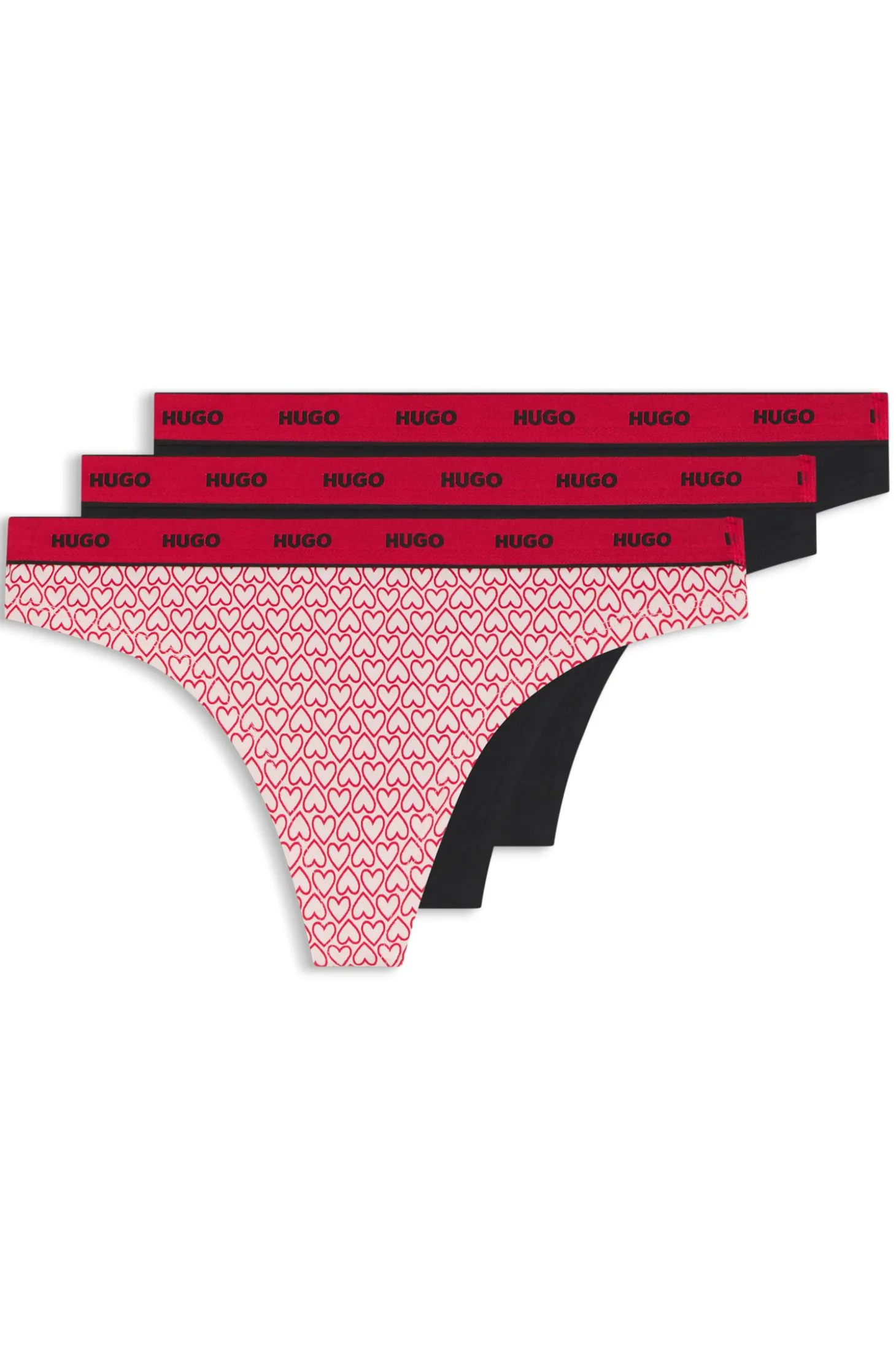 Dreierpack Strings aus Stretch-Baumwolle mit Logo-Details