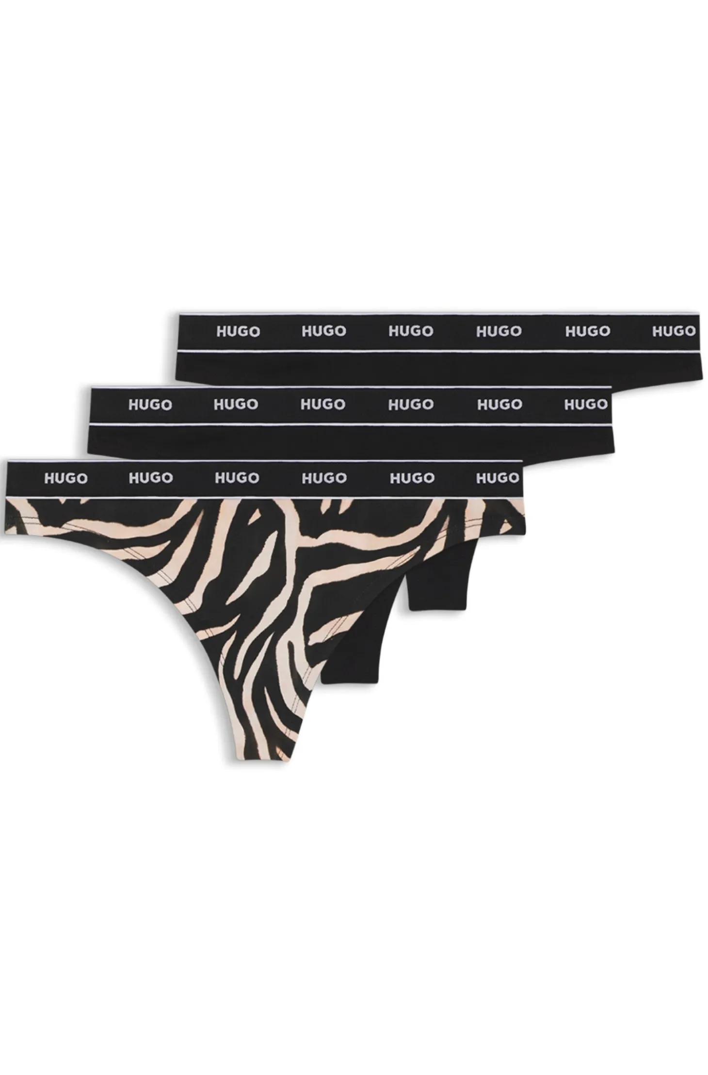 Dreierpack Strings aus Stretch-Baumwolle mit Logo-Details