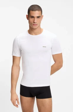Dreierpack T-Shirts aus Baumwolle mit Logo-Stickerei