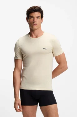 Dreierpack T-Shirts aus Baumwolle mit Logo-Stickerei