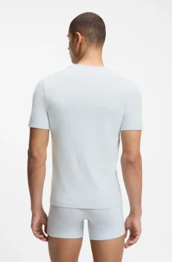 Dreierpack T-Shirts aus Baumwolle mit Logo-Stickerei