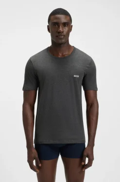 Dreierpack T-Shirts aus Baumwolle mit Logo-Stickerei