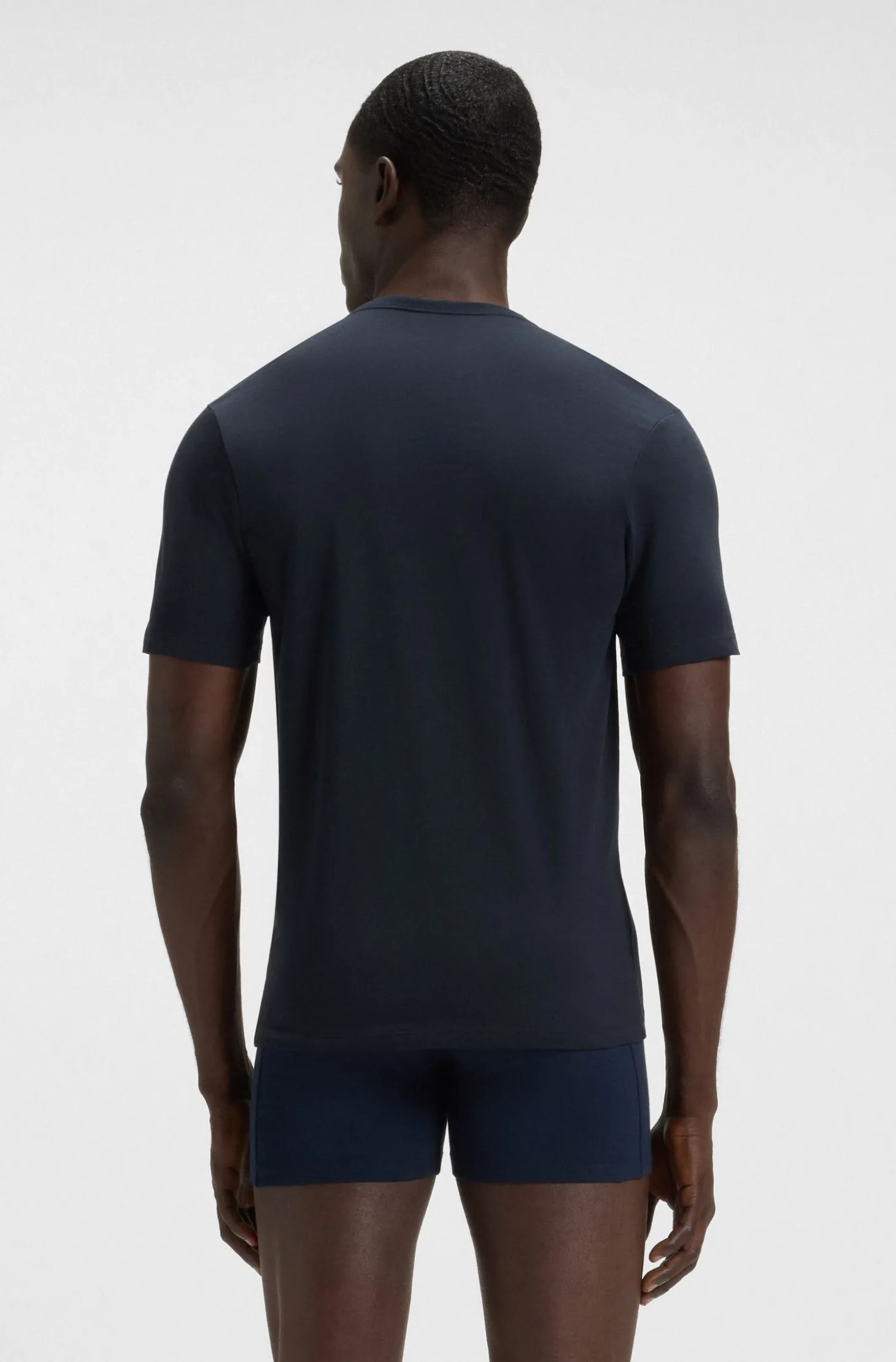 Dreierpack T-Shirts aus Baumwolle mit Logo-Stickerei