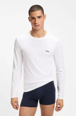 Dreierpack T-Shirts aus Baumwolle mit Logo-Stickerei