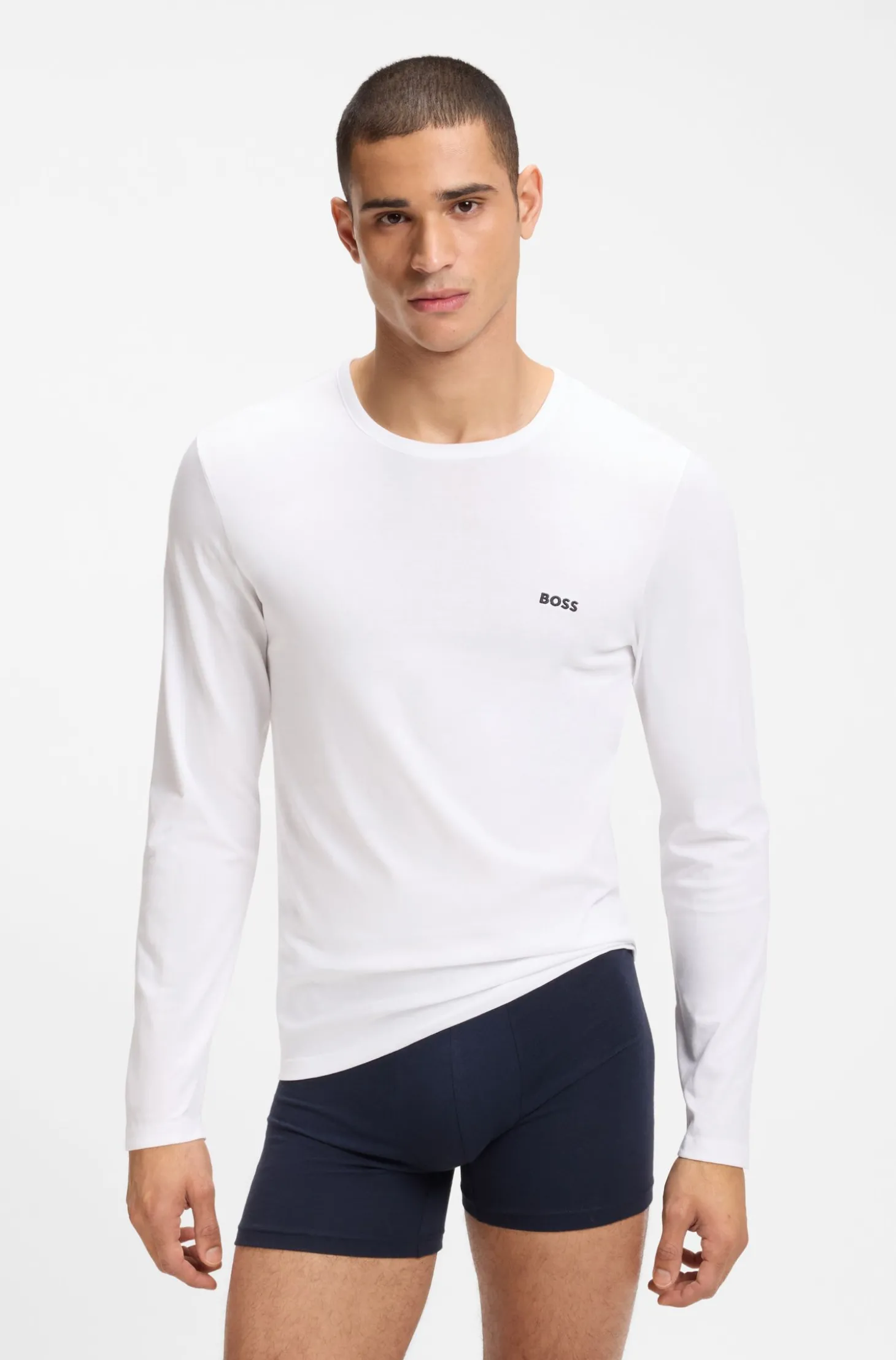 Dreierpack T-Shirts aus Baumwolle mit Logo-Stickerei