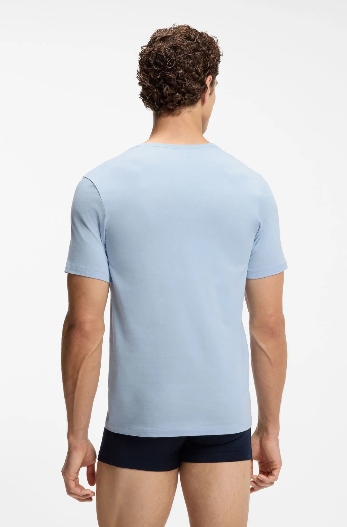 Dreierpack T-Shirts aus Baumwolle mit Logo-Stickerei