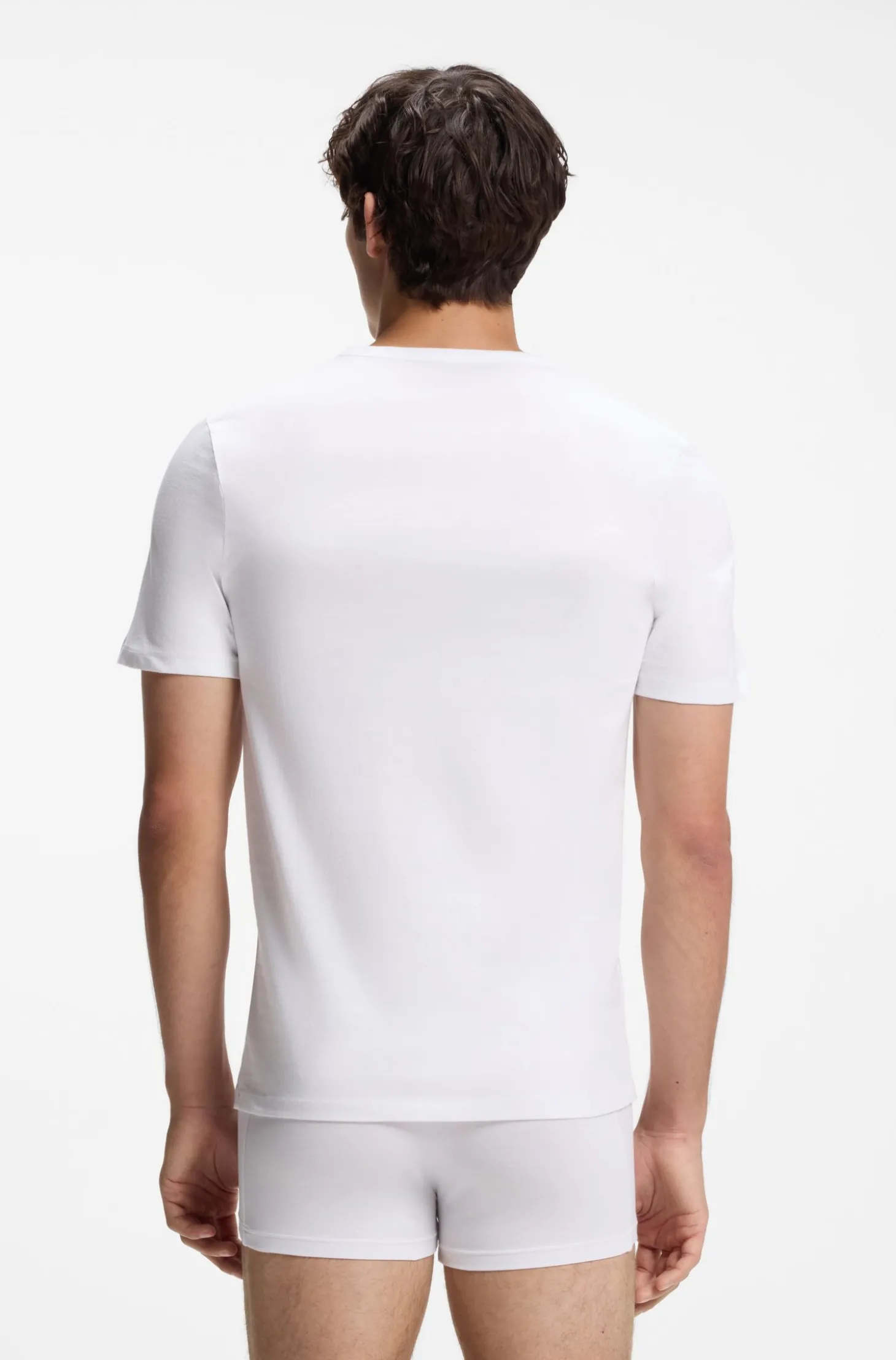 Dreierpack T-Shirts aus Baumwolle mit Logo-Stickerei