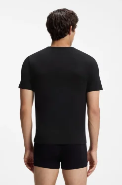 Dreierpack T-Shirts aus Baumwolle mit Logo-Stickerei