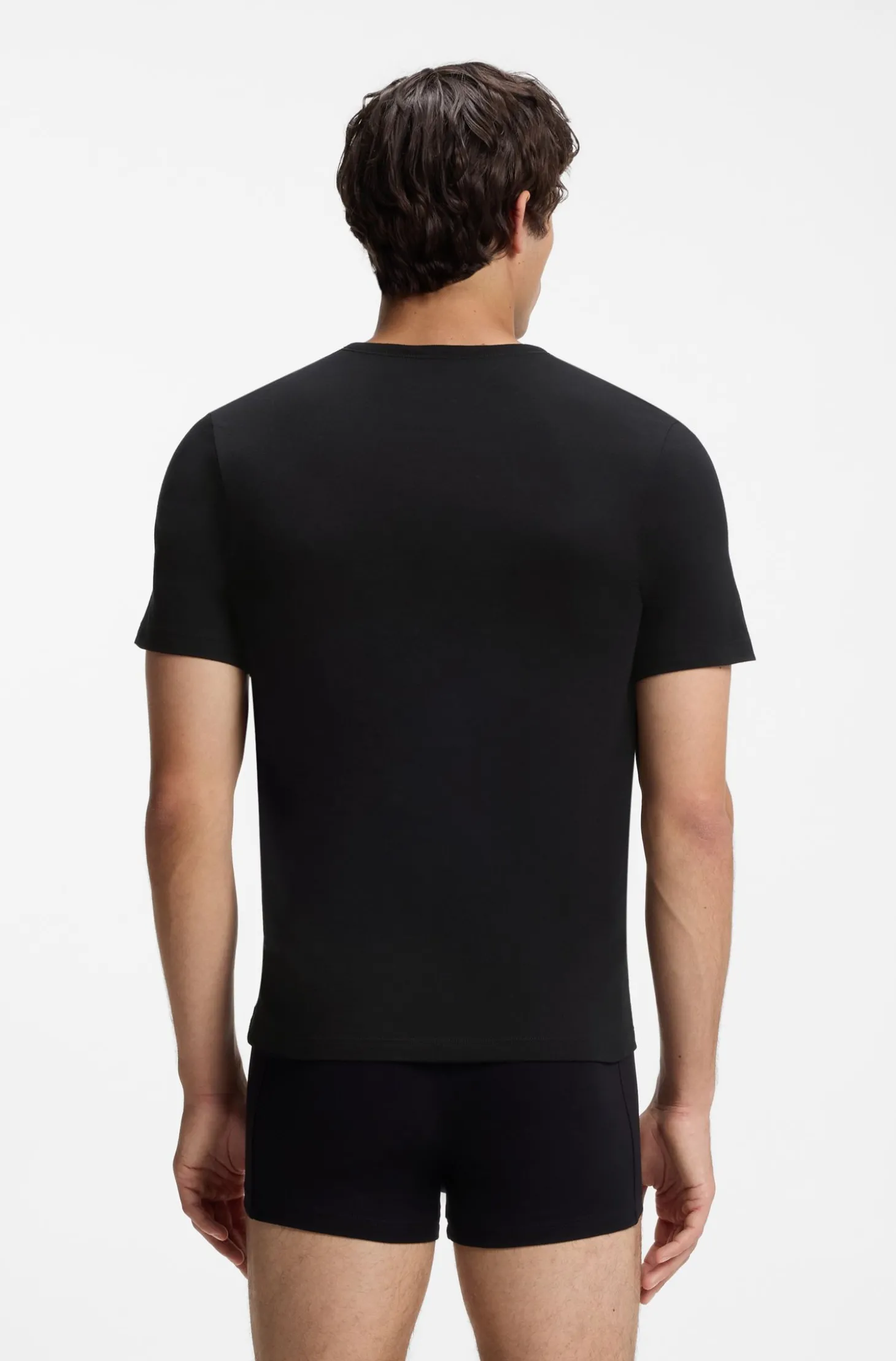 Dreierpack T-Shirts aus Baumwolle mit Logo-Stickerei