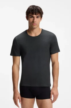 Dreierpack T-Shirts aus Baumwolle mit Logo-Stickerei