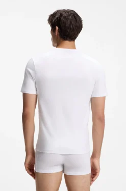 Dreierpack T-Shirts aus Baumwolle mit Logo-Stickerei