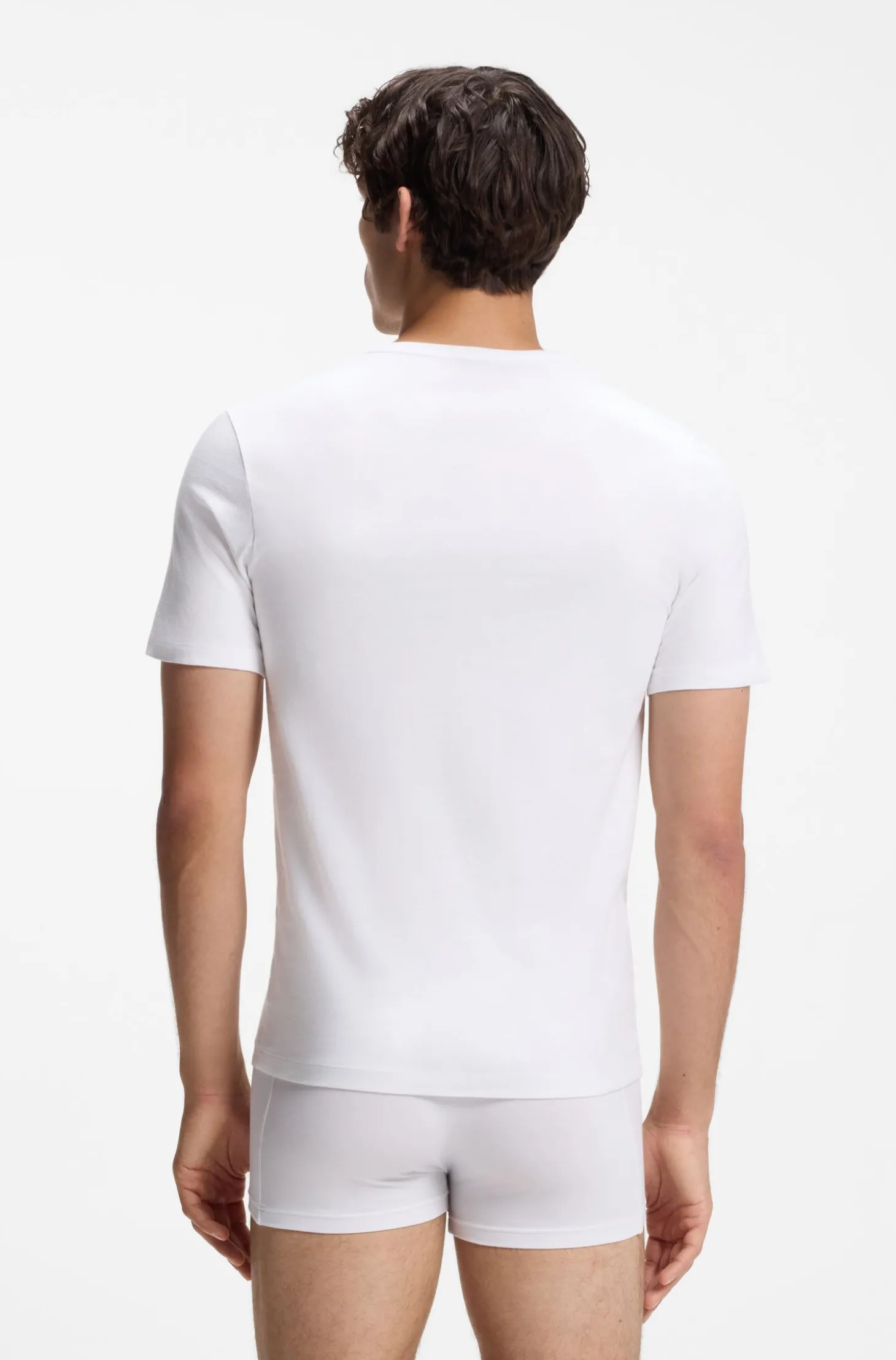Dreierpack T-Shirts aus Baumwolle mit Logo-Stickerei