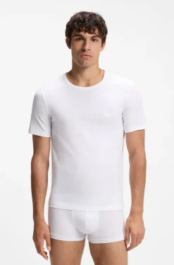 Dreierpack T-Shirts aus Baumwolle mit Logo-Stickerei