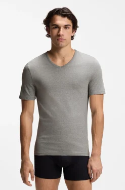 Dreierpack T-Shirts mit V-Ausschnitt aus Baumwolle