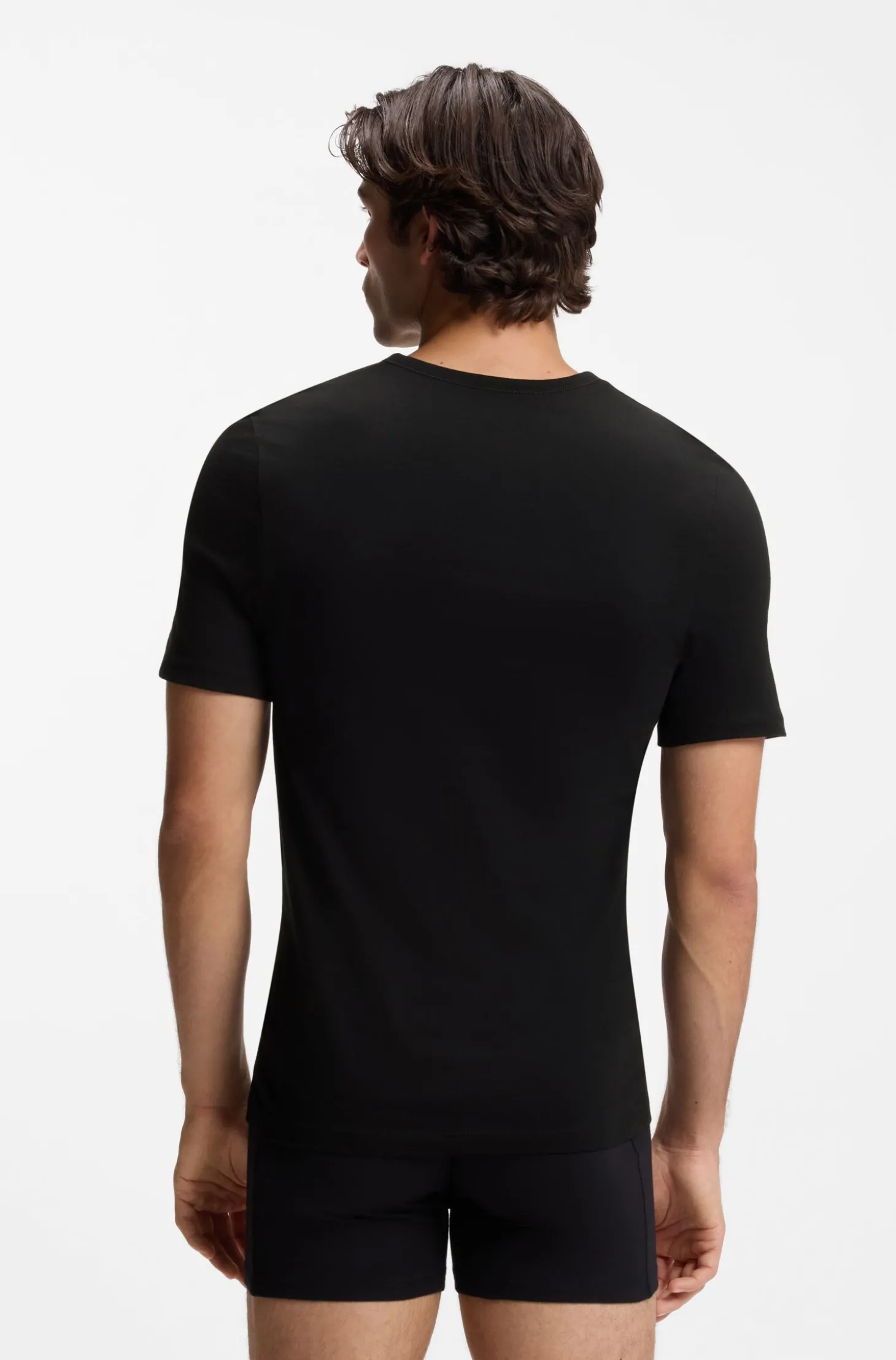 Dreierpack T-Shirts mit V-Ausschnitt aus Baumwolle