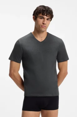 Dreierpack T-Shirts mit V-Ausschnitt aus Baumwolle