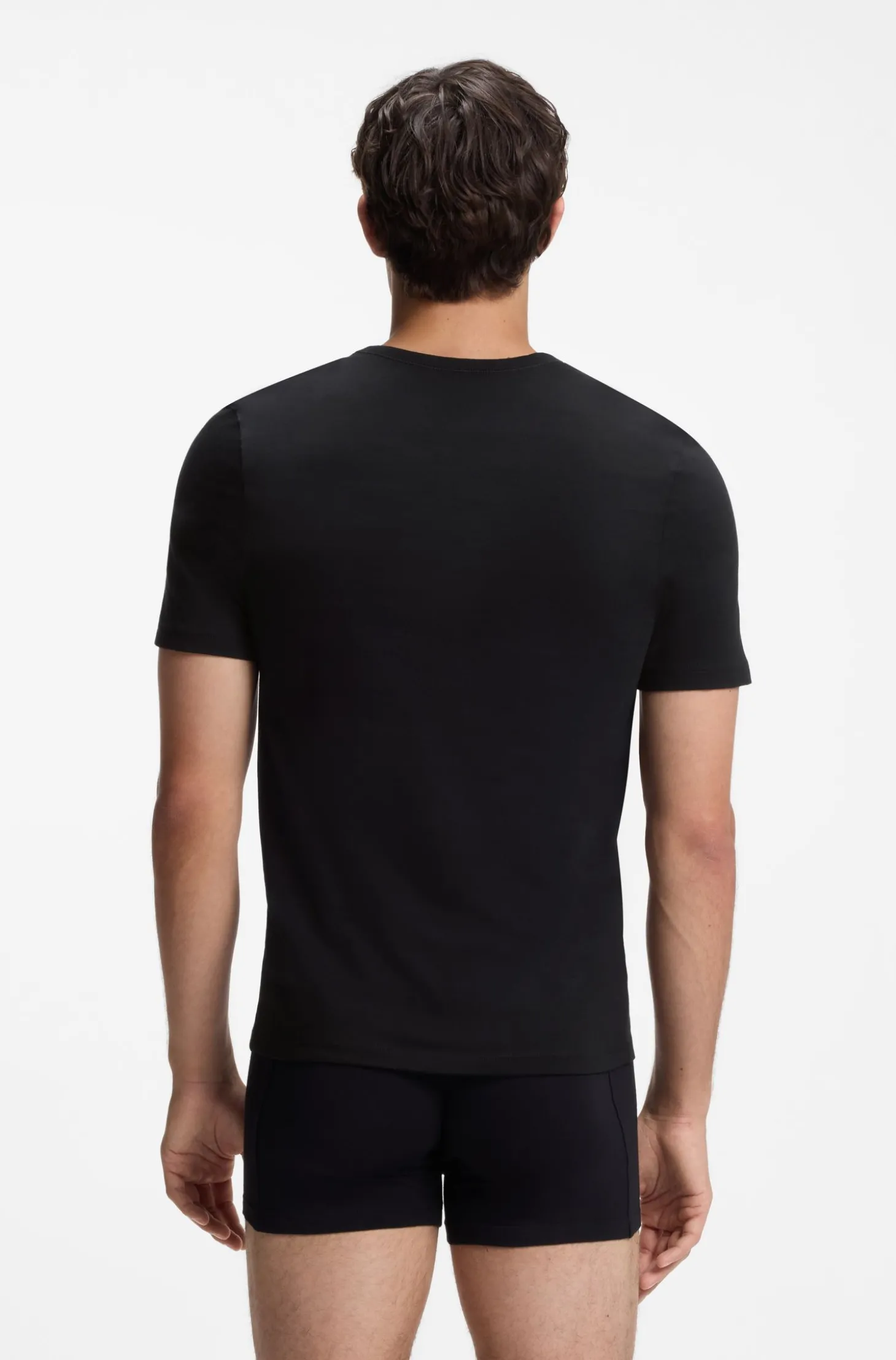 Dreierpack T-Shirts mit V-Ausschnitt aus Baumwolle