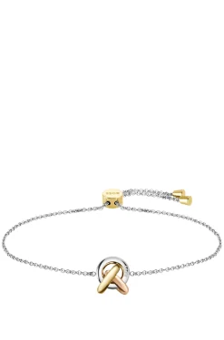 Dreifarbiges Armband im Knoten-Design