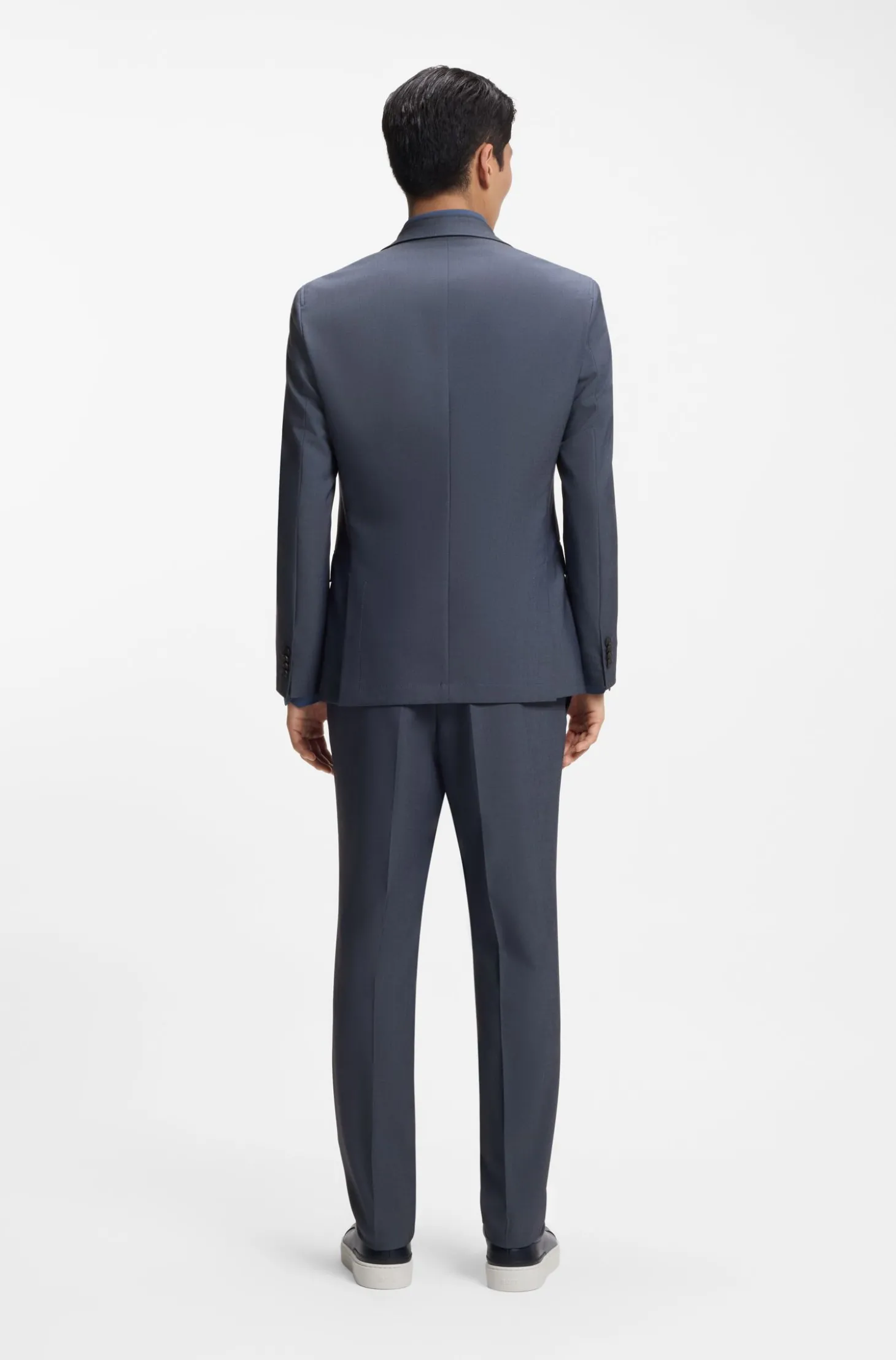 Dreiteiliger Slim-Fit Anzug mit Weste mit Reißverschluss