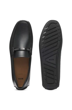 Driver-Schuhe aus Nappaleder mit Logo-Hardware