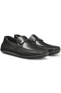 Driver-Schuhe aus Nappaleder mit Logo-Hardware
