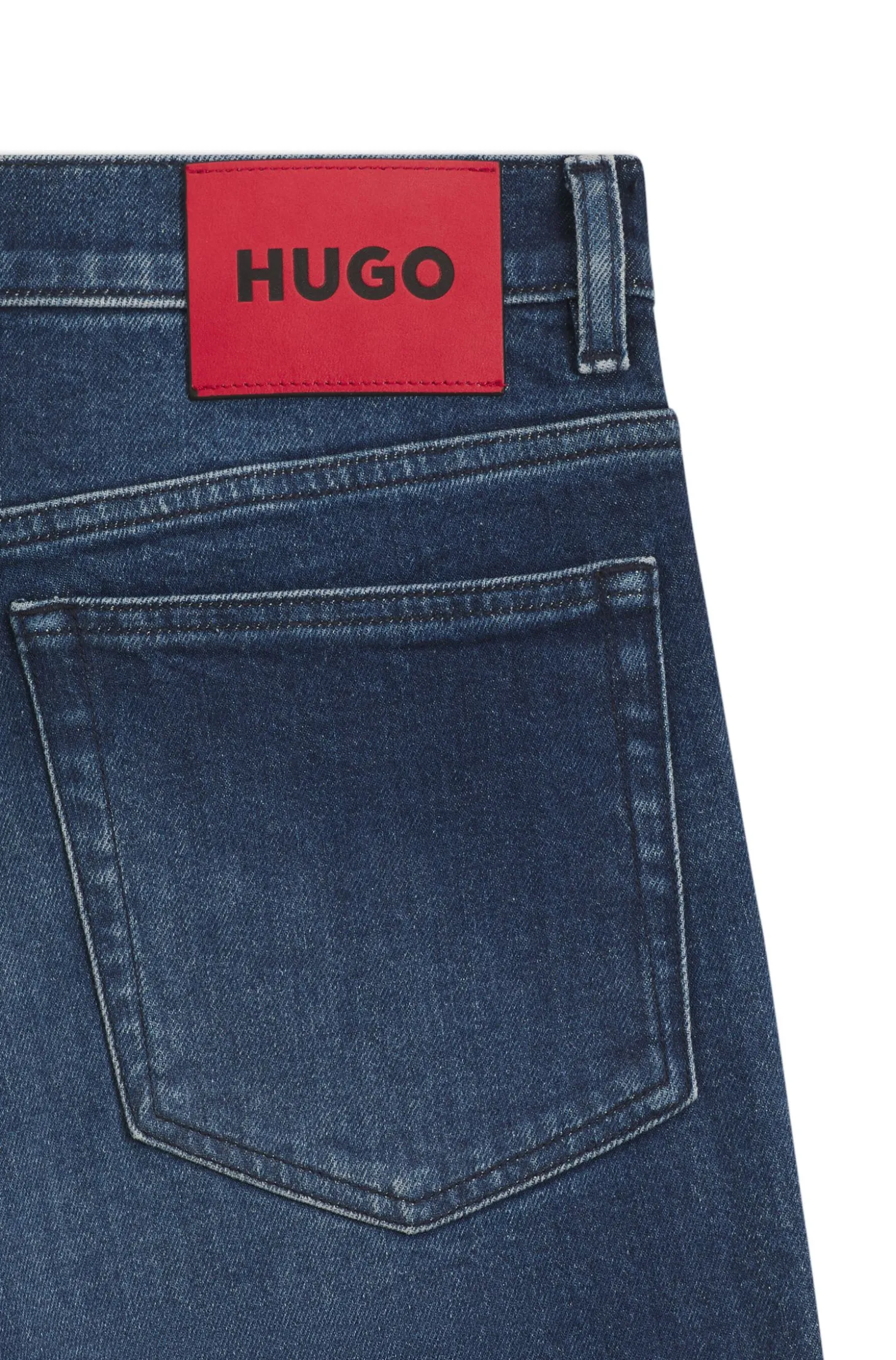 Dunkelblaue Slim-Fit Jeans aus bequemem Stretch-Denim