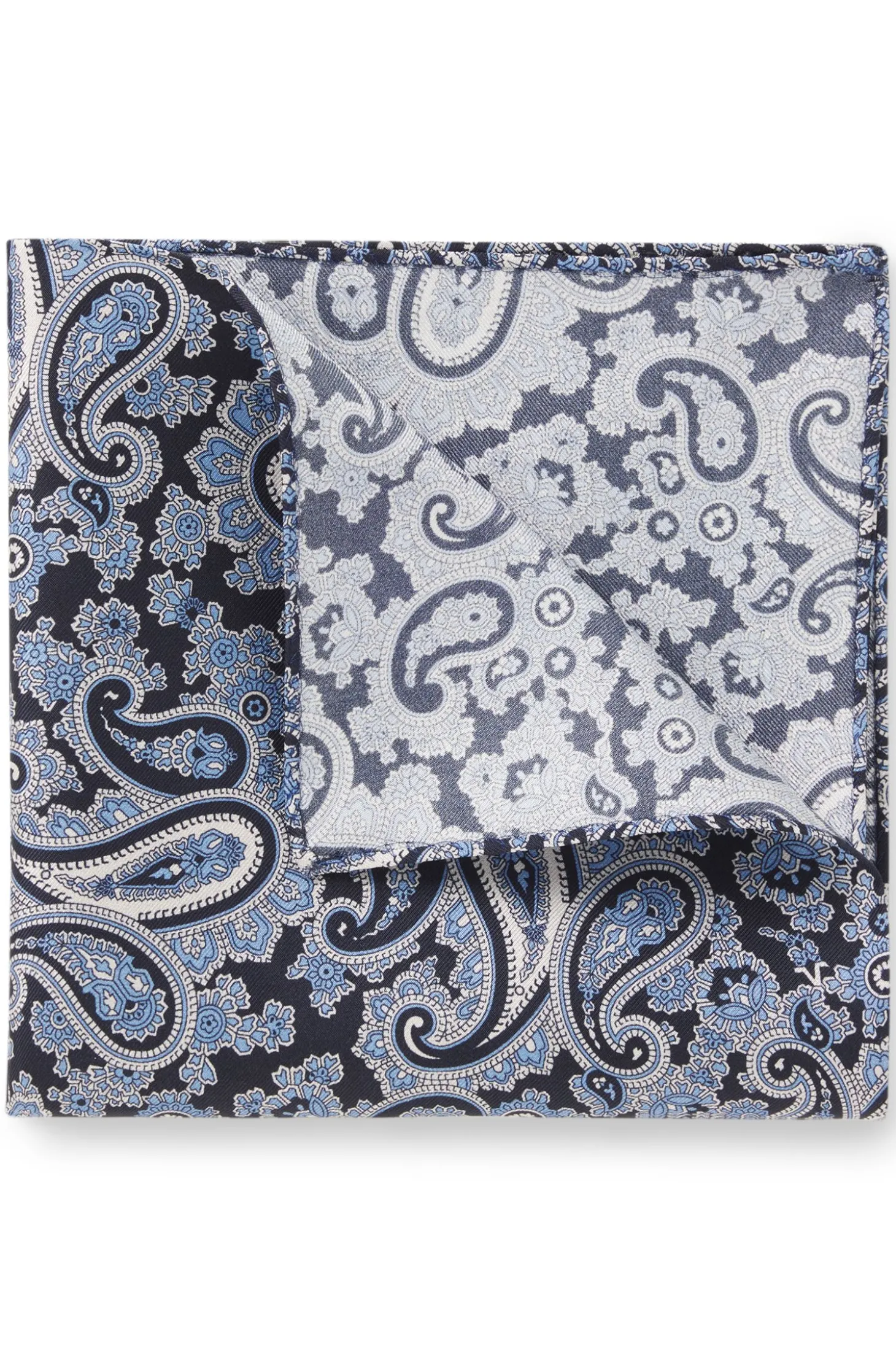 Einstecktuch aus reiner Seide mit Paisley-Print