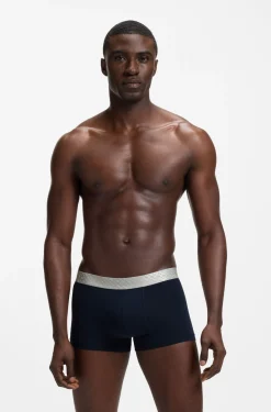 Eng anliegende Boxershorts aus Baumwoll-Mix im Dreierpack