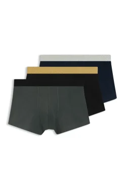 Eng anliegende Boxershorts aus Baumwoll-Mix im Dreierpack