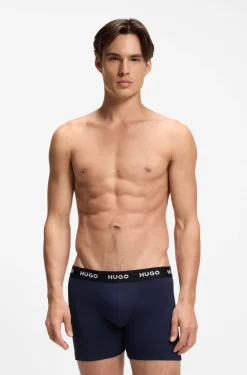 Eng anliegende Boxershorts mit Logo aus Stretch-Baumwolle im Dreierpack