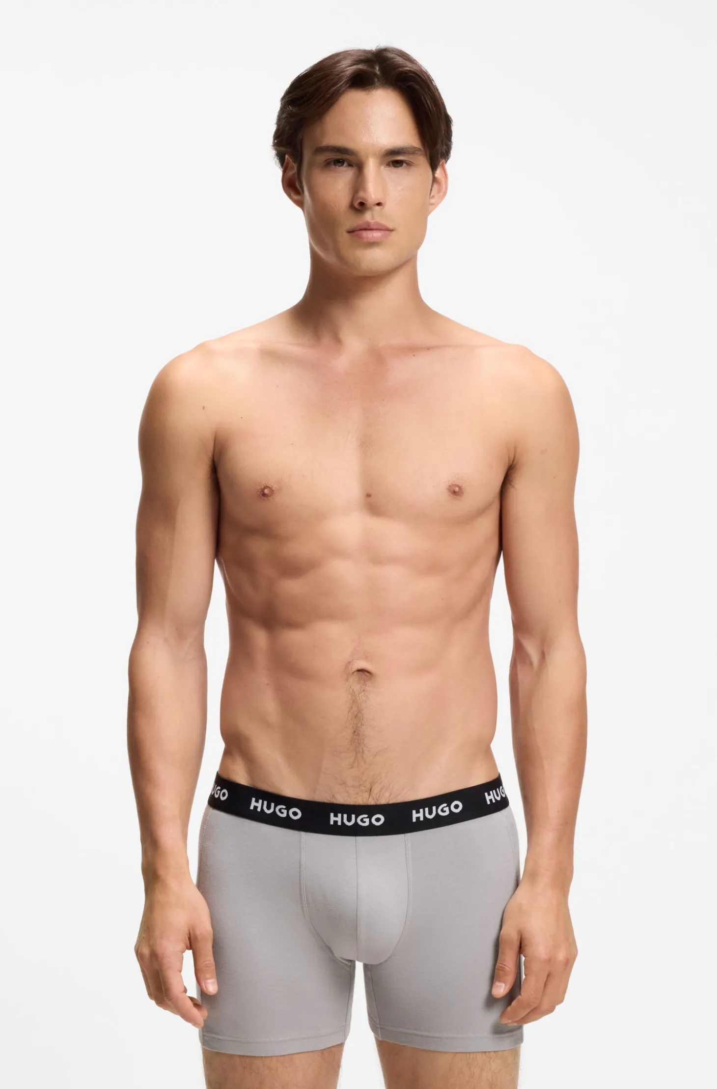 Eng anliegende Boxershorts mit Logo aus Stretch-Baumwolle im Dreierpack