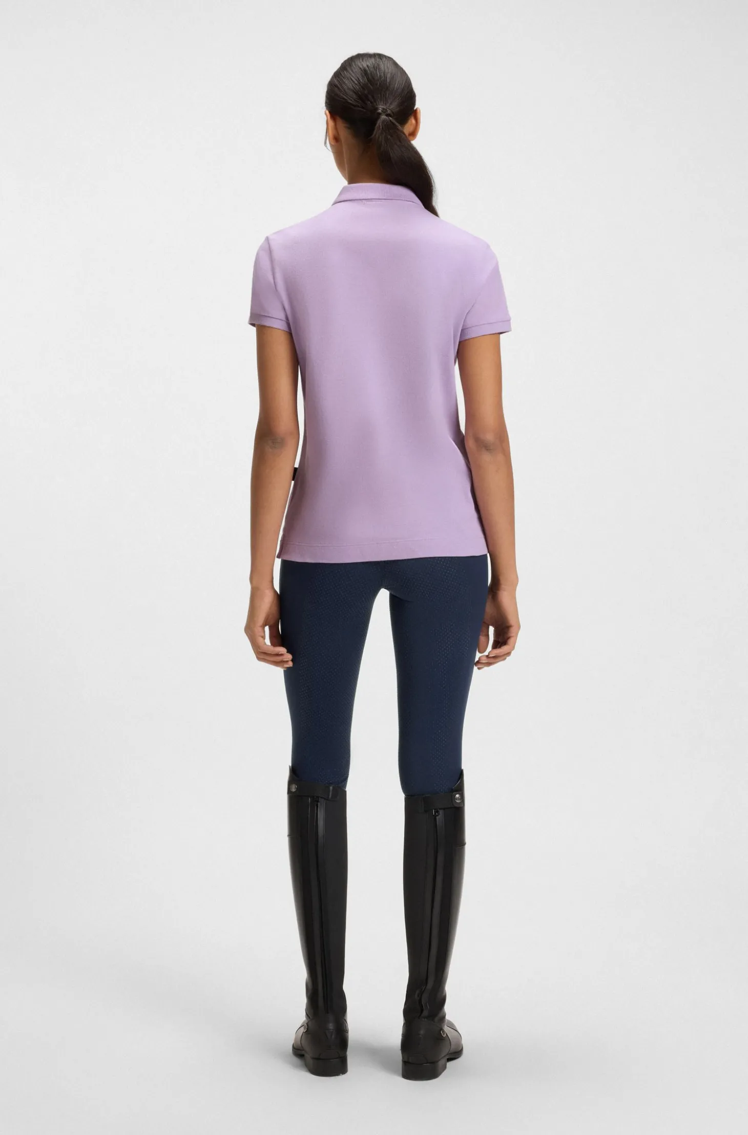 Equestrian Poloshirt aus Stretch-Baumwolle mit Double-B-Monogramm