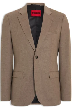 Extra Slim-Fit Anzugsakko aus meliertem Flanell