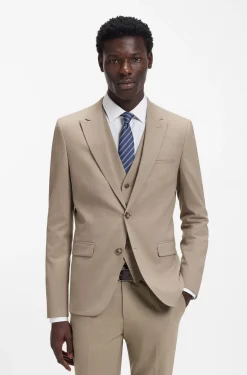 Extra Slim-Fit Dreiteiler aus strukturiertem Stretch-Gewebe