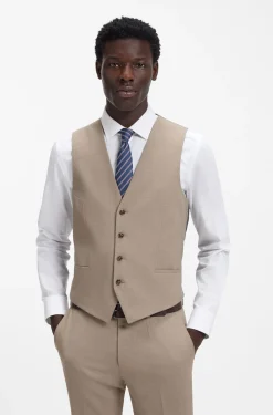 Extra Slim-Fit Dreiteiler aus strukturiertem Stretch-Gewebe