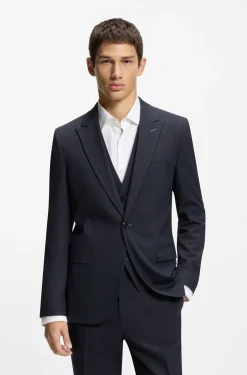Extra Slim-Fit Dreiteiler aus strukturiertem Stretch-Gewebe